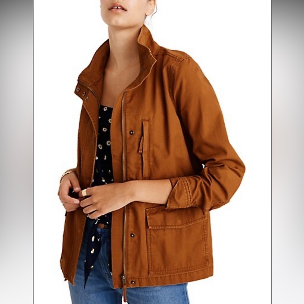 Madewell Passage Jacket - Size M Women’s Utility Jacket in Sienna Brown